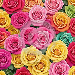 Colorful roses background