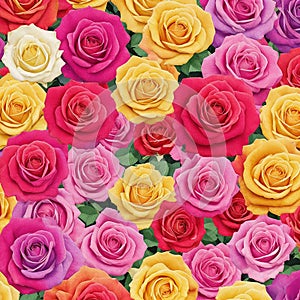 Colorful roses background