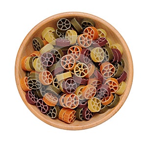 Colorful rotelle pasta photo