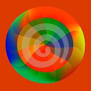 Colorful Round Abstract Isolated Button - Wheel