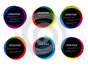Colorful round abstract vector shapes