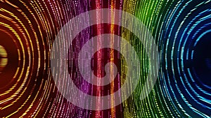 Colorful Round Circular Matrix GridLines VJ Loop Motion Background V2