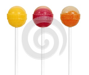 Colorful round lollipop isolated