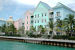 Colorful row of houses