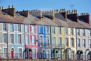 Colorful row houses