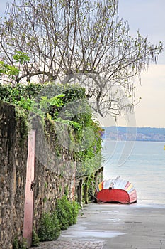 Colorful Rowboat in Sirmione on Lake Garda