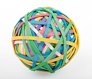 Colorful rubber band ball