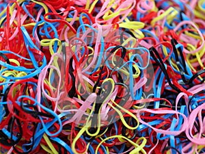 Colorful rubber band pattern