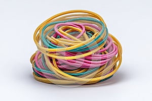 Colorful rubber bands Ai photo