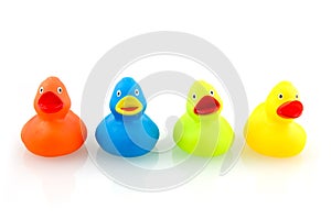 Colorful rubber ducks