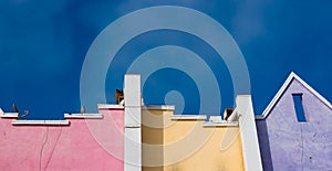 Colorful, run down Santa Monica beach houses