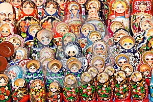 Colorful Russian nesting dolls