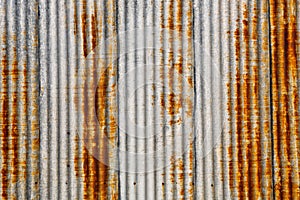 Colorful rust pattern on the zinc floor.