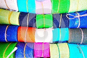 Colorful sack fabrics