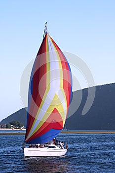 Colorful sailing boat