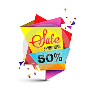 Colorful Sale Paper Banner.