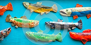 Colorful Salmon Art