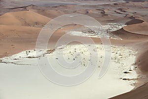 Colorful sand dunes in the Namib-Naukluft National Park, Namibia