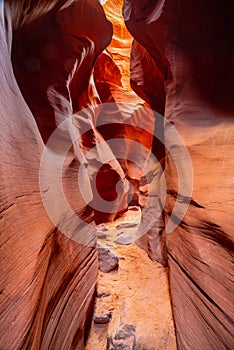 Colorful Sandstone Slot canyon