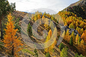 Colorful scenery at Fromage pass located above Ceillac village