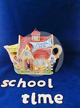 Colorful school fete teapot