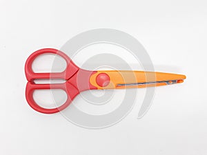 Colorful Scissor Design with Various Paper Pattern Cutting for Children Education in White  Background 01