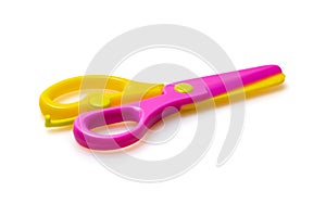 Colorful Scissors On White Background