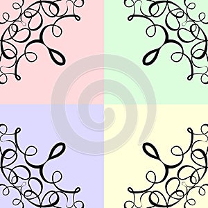 Colorful Scroll Frame Background