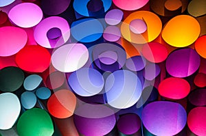 Colorful scrolls of paper
