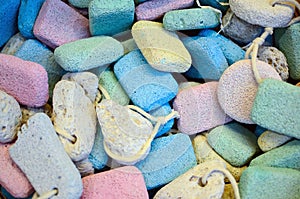 Colorful scrub stones background