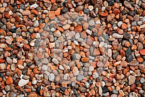 Colorful sea stones background. Colorful pebbles texture