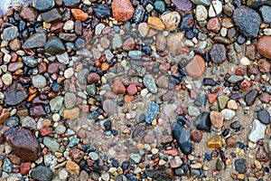 Colorful sea stones for use as a background.