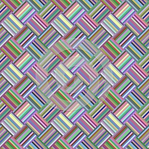 Colorful seamless diagonal striped square pattern - vector background