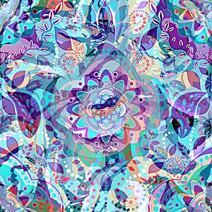 Colorful seamless pattern. Abstract briht wallpaper