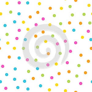 Colorful seamless pattern. Happy, funny and infantile theme. Abstract vector background