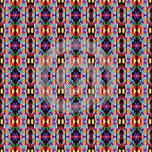 Colorful seamless portuguese tiles Ikat spanish tile pattern Italian majolica. Mexican puebla talavera Moroccan, Turkish, Lisbon