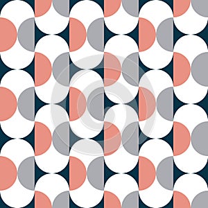 Colorful seamless semicircles pattern design photo