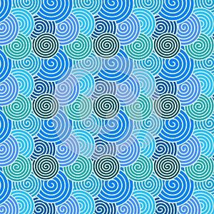 Colorful Seamless Spiral Pattern for Abstract Background