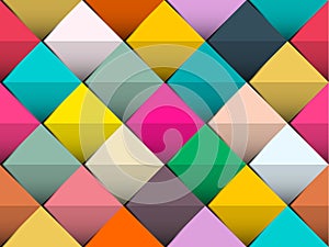 Colorful Seamless Vector Background with Retro Squares Suitable for Web or Print Designs