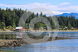 Colorful seaside landscape at Malcolm Island BC