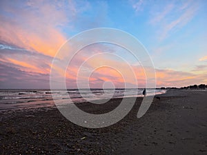 Colorful seaside sunset