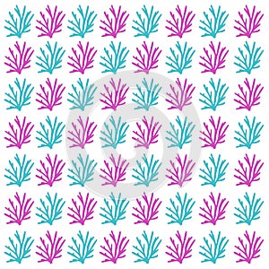 Colorful Seaweeds Pattern Texture Wallart