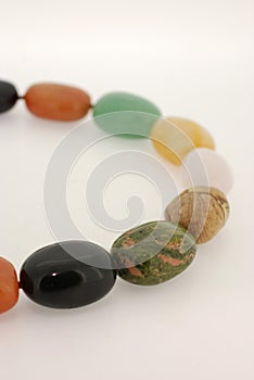 Colorful semiprecious stone necklace photo