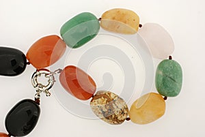 Colorful semiprecious stone necklace photo