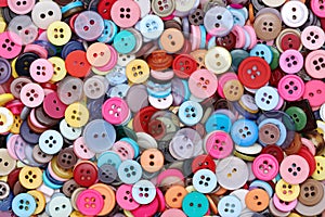Colorful sewing buttons background