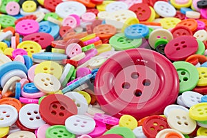 Colorful sewing buttons clasper