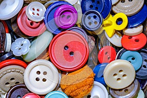 Colorful sewing buttons collection