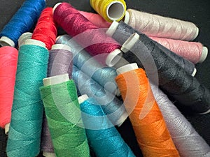 Colorful sewing threads