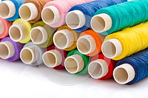 Colorful sewing threads