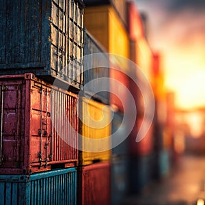 Sunset Cargo Containers
